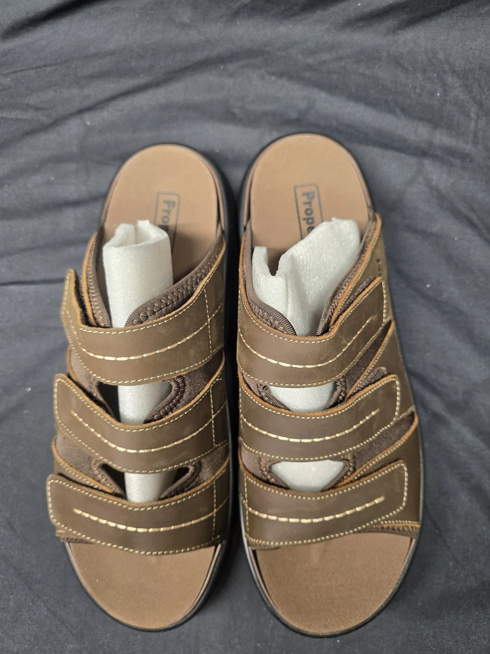 Propet Hatcher Men's Slide Sandals – Brown, Size 13